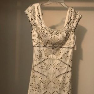 Sue Wong - Embellished Sheath Dress w/Square Back